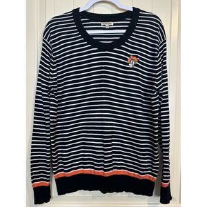 OSU Oklahoma‎ State Cowboys striped lightweight Sweater Women's 1X 100% cotton